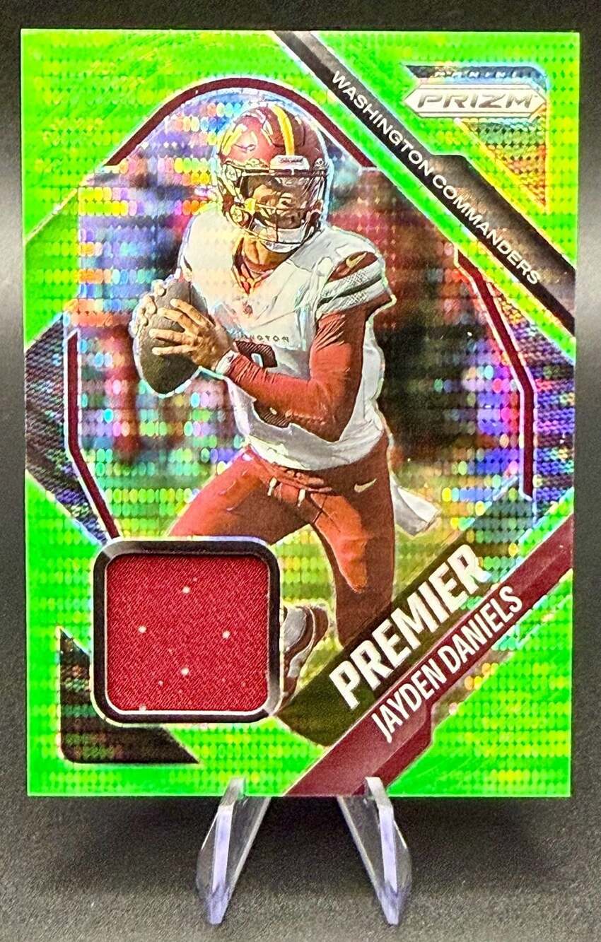 Jayden Daniels Washington Commanders Panini Prizm Football Card Patch Relic NFL